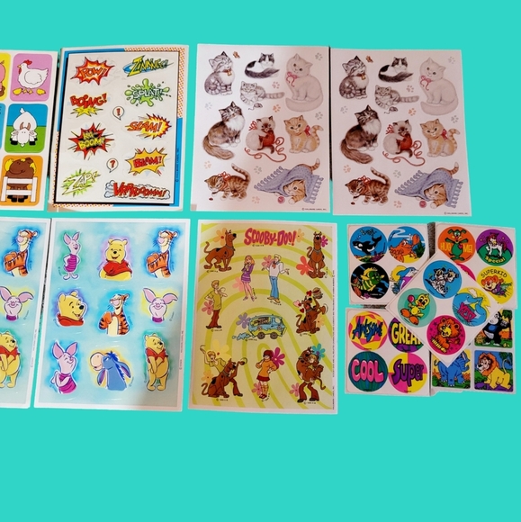 VINTAGE STICKER LOT 1990'S~ HALLMARK DISNEY ~ HANNAH BARBARA ~ WARNER BROTHERS ~ - Picture 2 of 4
